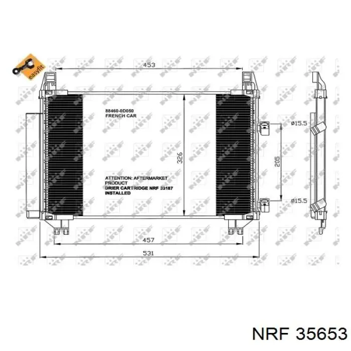 Купить 35653 NRF Радиатор системы охлаждения кондиционера