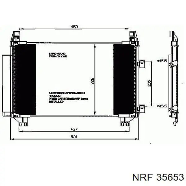 Радиатор кондиционера 35653 NRF