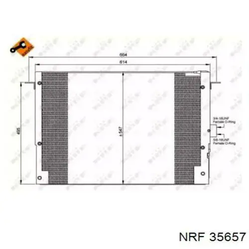 35657 NRF радиатор кондиционера