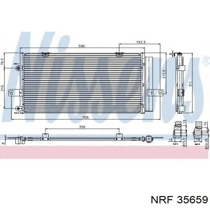 Радиатор кондиционера 35659 NRF