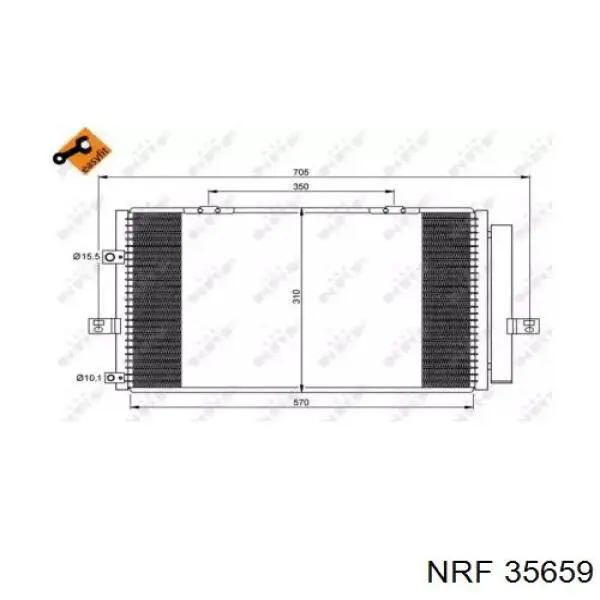 Condensador aire acondicionado 35659 NRF