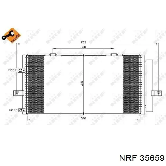 Конденсатор кондиционера NRF 35659 цена, от 64.21 USD