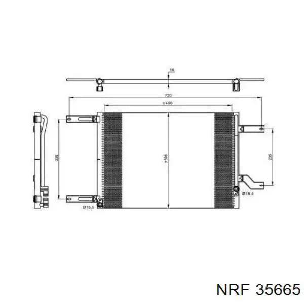 Радиатор кондиционера 35665 NRF