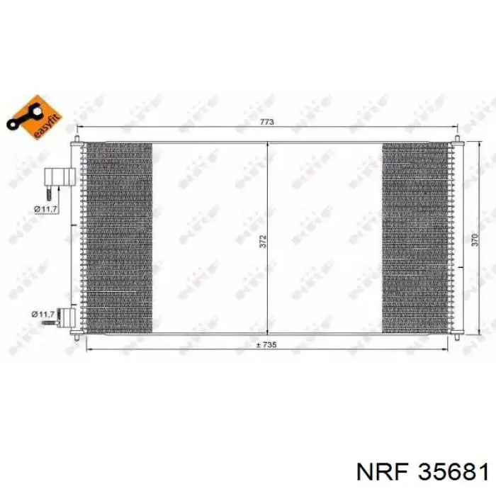 35681 NRF радиатор кондиционера