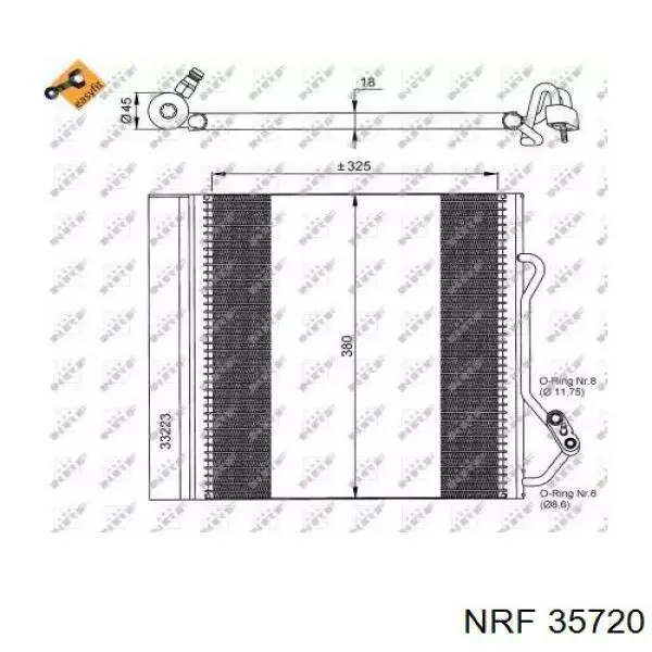 35720 NRF радиатор кондиционера