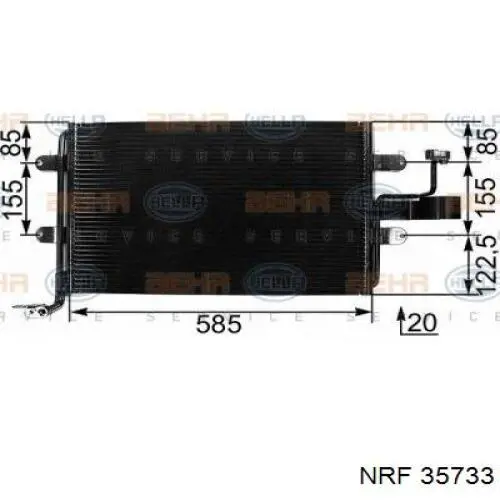 Радиатор кондиционера 35733 NRF