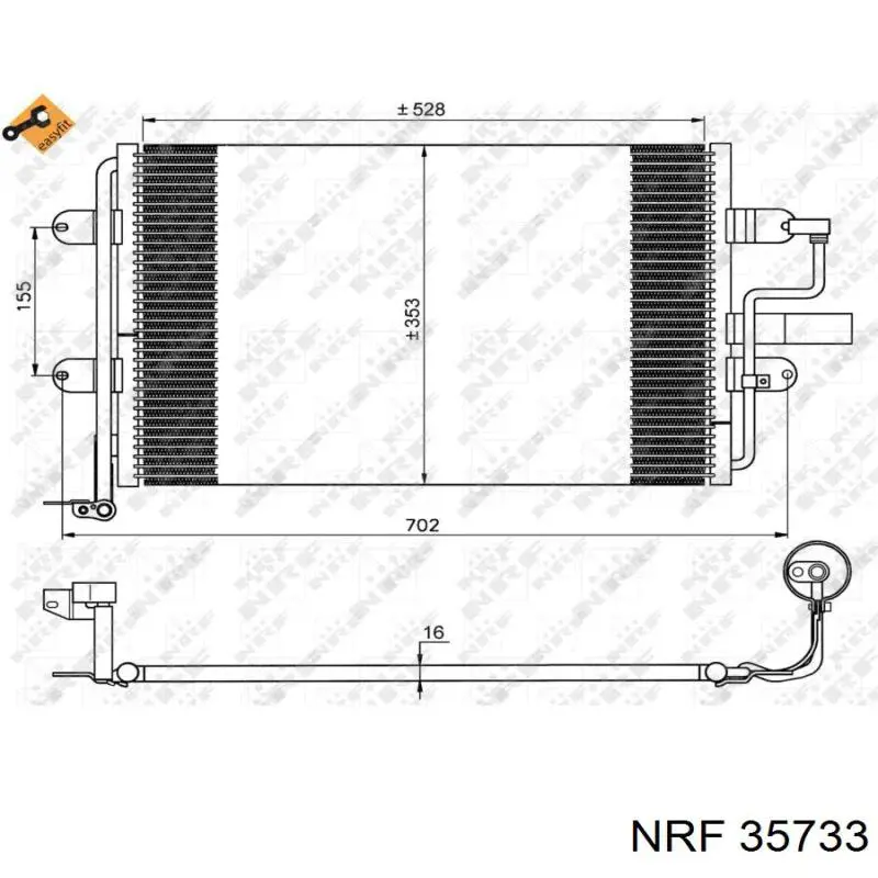 35733 NRF радиатор кондиционера