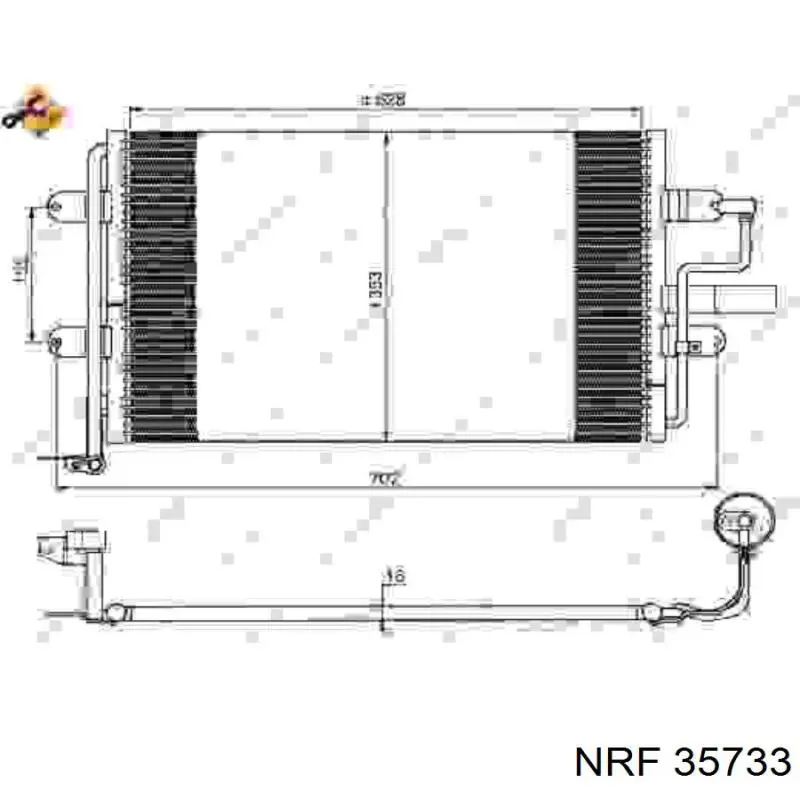 Condensador aire acondicionado 35733 NRF