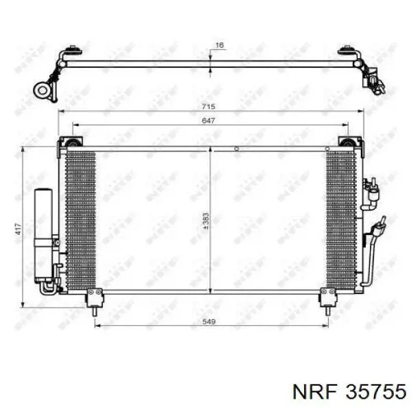 35755 NRF радиатор кондиционера