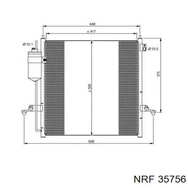 Condensador aire acondicionado 35756 NRF