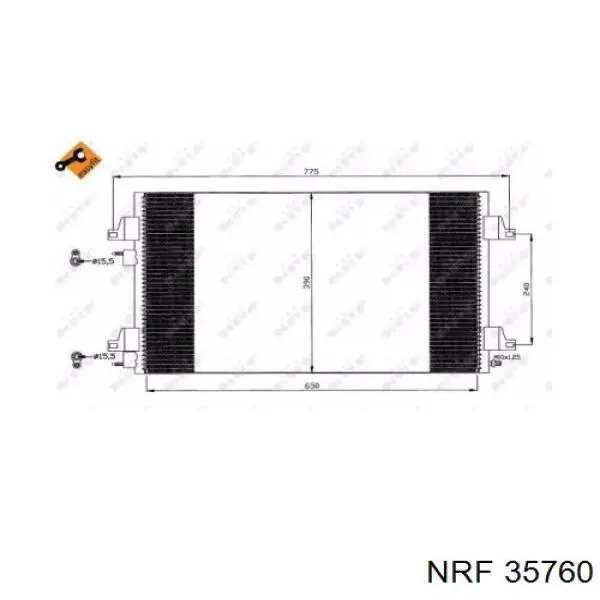 Condensador aire acondicionado 35760 NRF