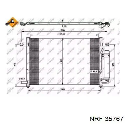 Радиатор охлаждения кондиционера NRF 35767