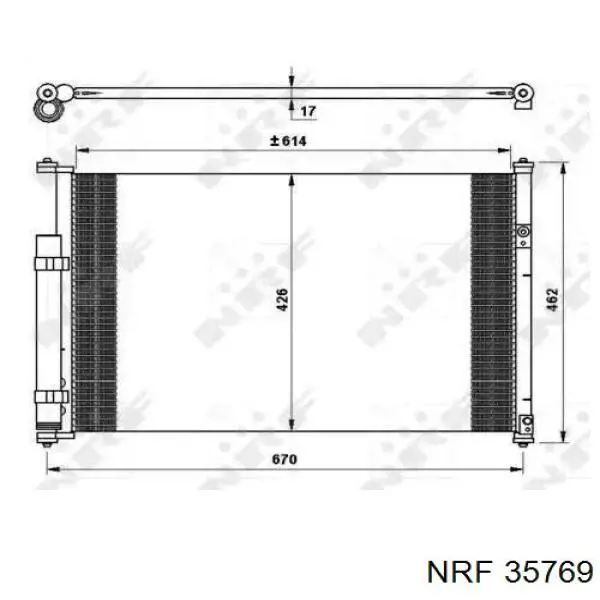 35769 NRF радиатор кондиционера