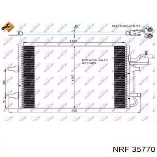 Радиатор кондиционера 35770 NRF