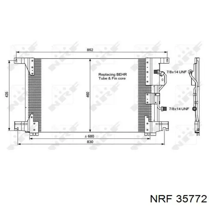 35772 NRF радиатор кондиционера