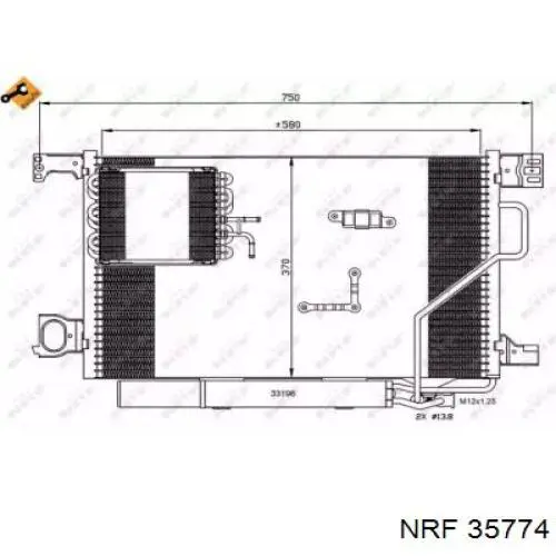 35774 NRF радиатор кондиционера