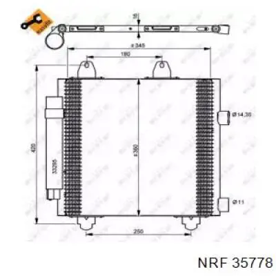 Радиатор кондиционера 35778 NRF