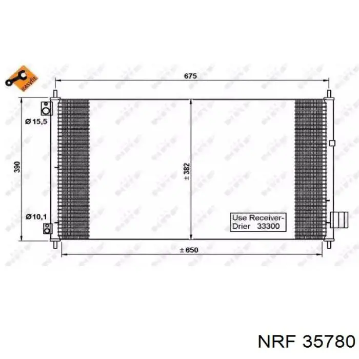 35780 NRF радиатор кондиционера