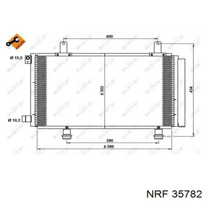 Радиатор кондиционера 35782 NRF