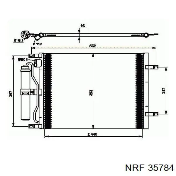 Радиатор кондиционера 35784 NRF