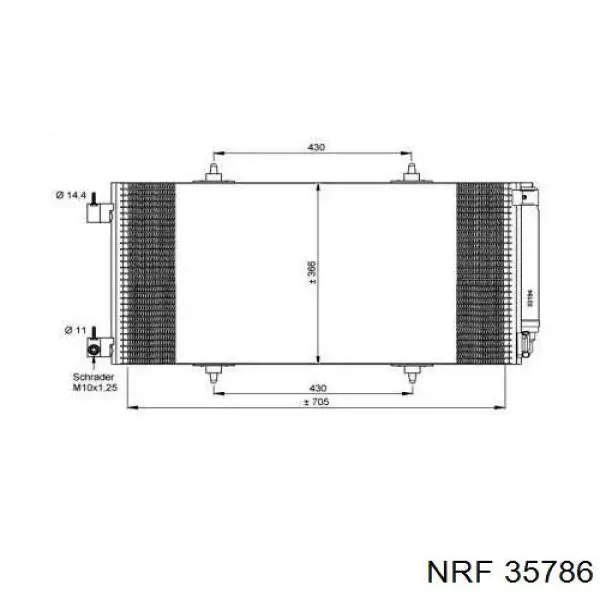 Радиатор кондиционера 35786 NRF