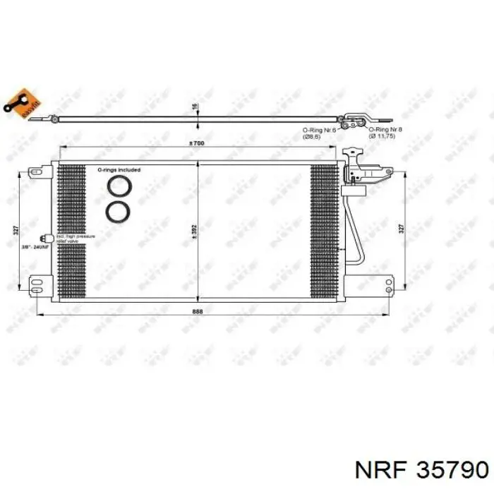 Condensador aire acondicionado 35790 NRF