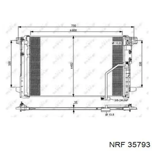 Конденсатор кондиционера NRF 35793 цена, от 65.91 USD