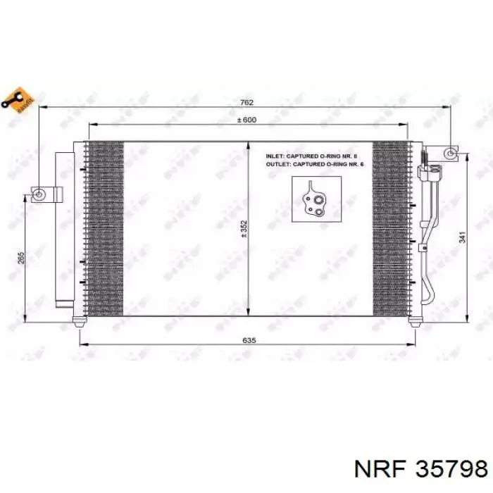 35798 NRF радиатор кондиционера