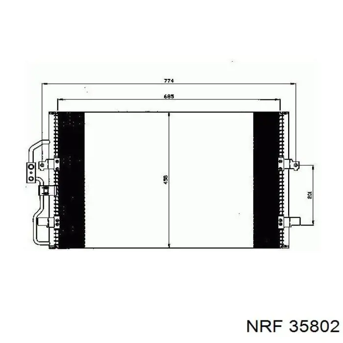 35802 NRF радиатор кондиционера