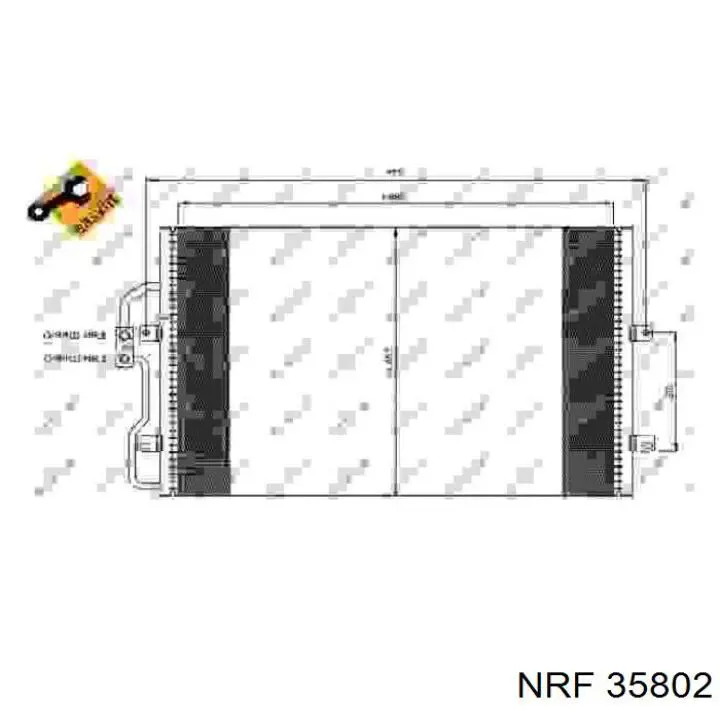 Радіатор кондиціонера 35802 NRF