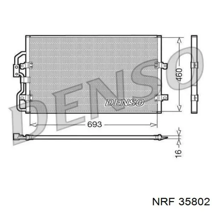 Радиатор кондиционера 35802 NRF