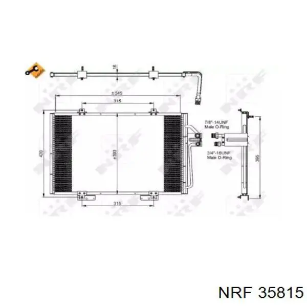 35815 NRF радиатор кондиционера