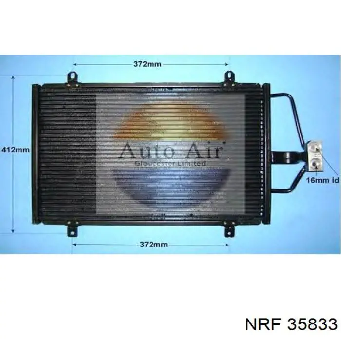 Радиатор кондиционера 35833 NRF