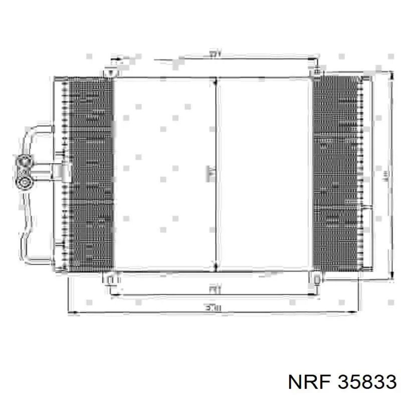 Радиатор кондиционера 35833 NRF