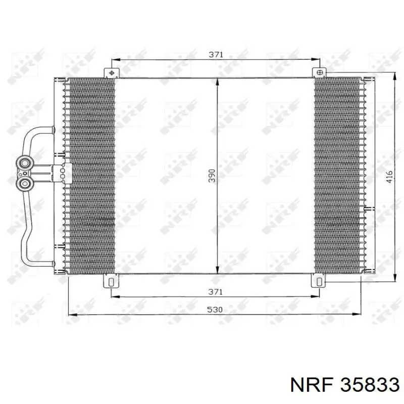 Condensador aire acondicionado 35833 NRF