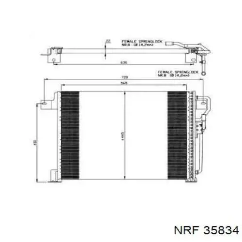 35834 NRF радиатор кондиционера