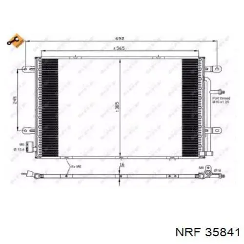 35841 NRF радиатор кондиционера