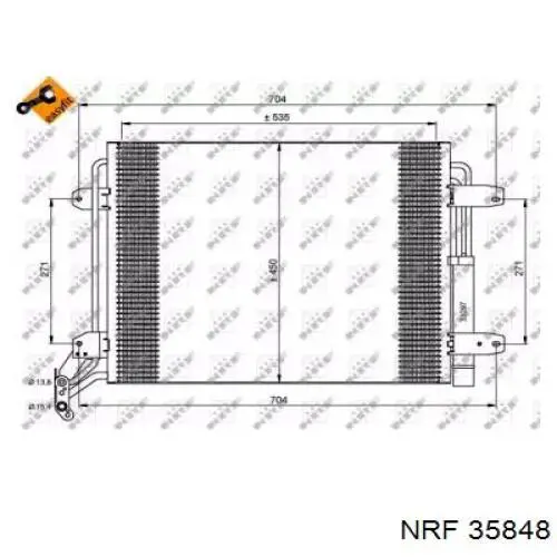 Радиатор кондиционера 35848 NRF