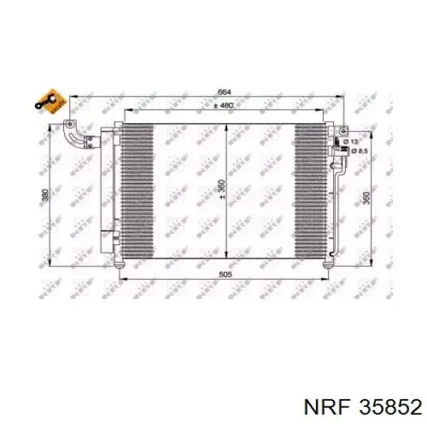 Радиатор кондиционера 35852 NRF