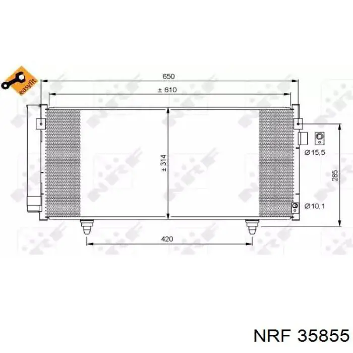 35855 NRF радиатор кондиционера