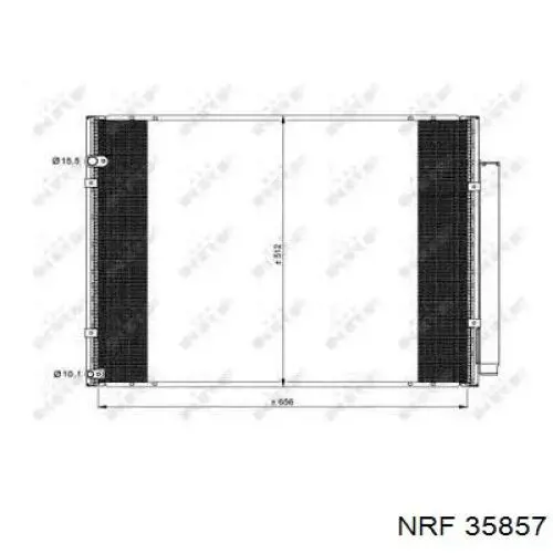 Condensador aire acondicionado 35857 NRF