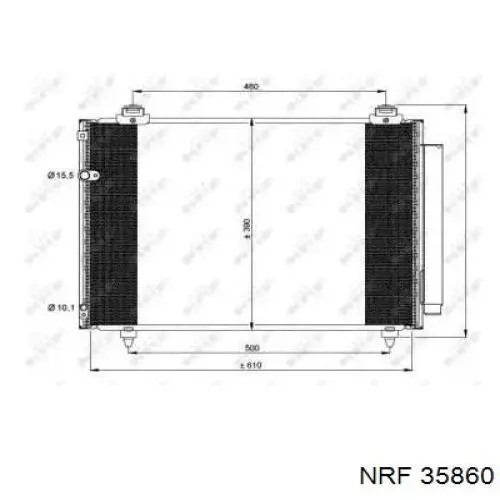 35860 NRF радиатор кондиционера