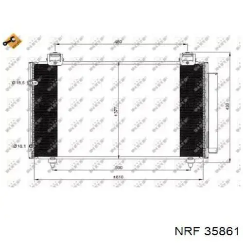 Радиатор охлаждения кондиционера NRF 35861