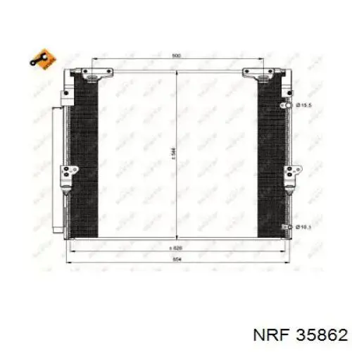 Condensador aire acondicionado 35862 NRF