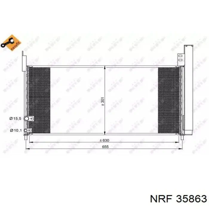 Радиатор кондиционера 35863 NRF