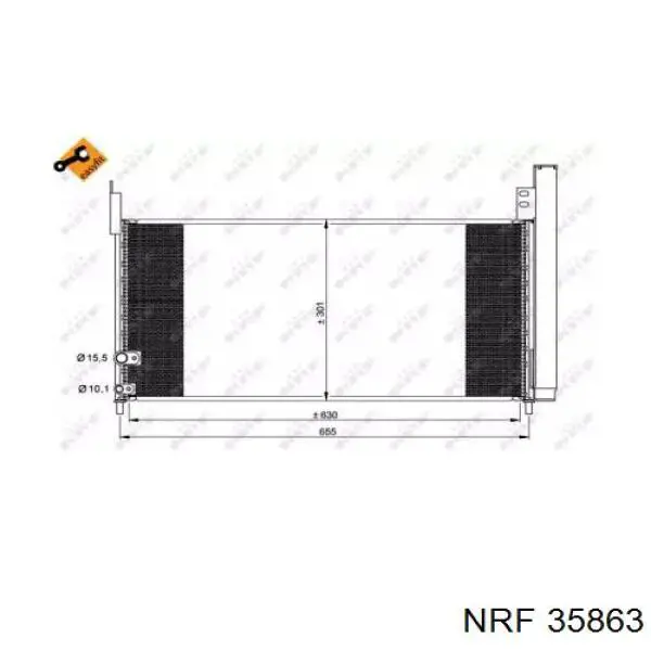 Condensador aire acondicionado 35863 NRF