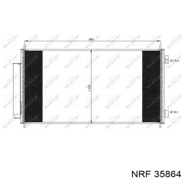 Радиатор кондиционера 35864 NRF