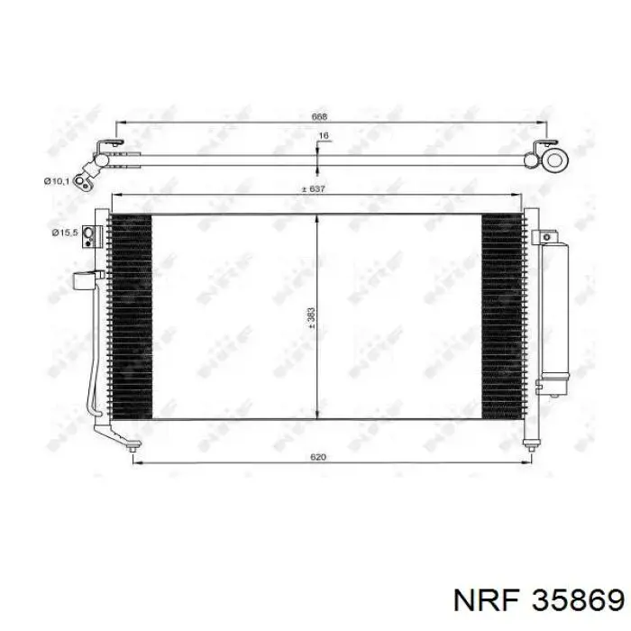 Радиатор кондиционера FP67K499KY Koyorad