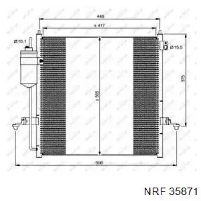 Condensador aire acondicionado 35871 NRF