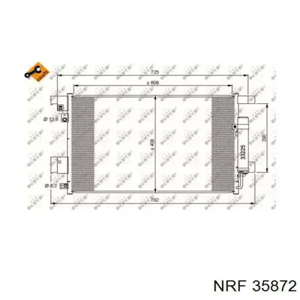 Радиатор кондиционера 35872 NRF